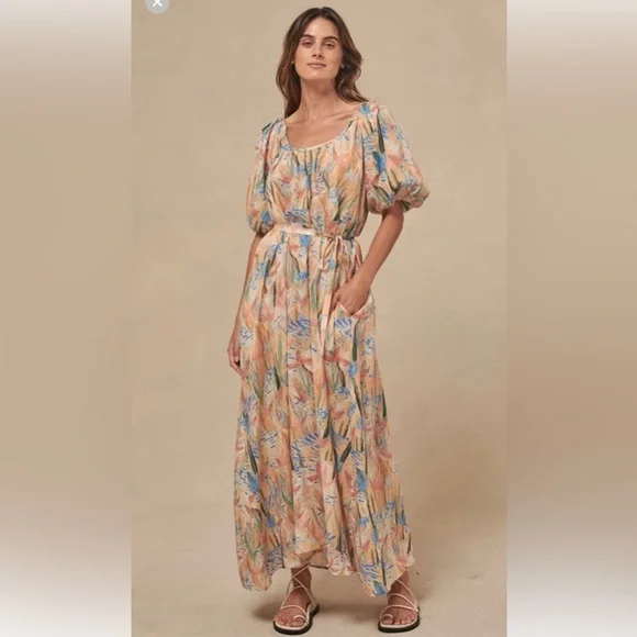 Little Lies | Dresses | 2 Medium Little Lies Carnival Maxi Dress 00 Percent  Linen Nwt | Poshmark